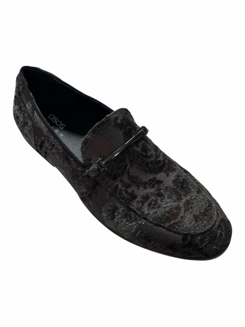ASOS Textured Black Loafers for Men